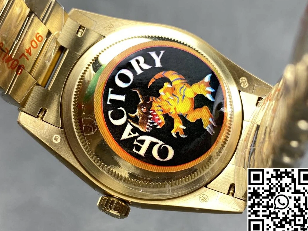 36mm v5 Yellow QF Date M128238-0130 Tungsten Gold Steel Dial Rolex Green Factory Day 0414